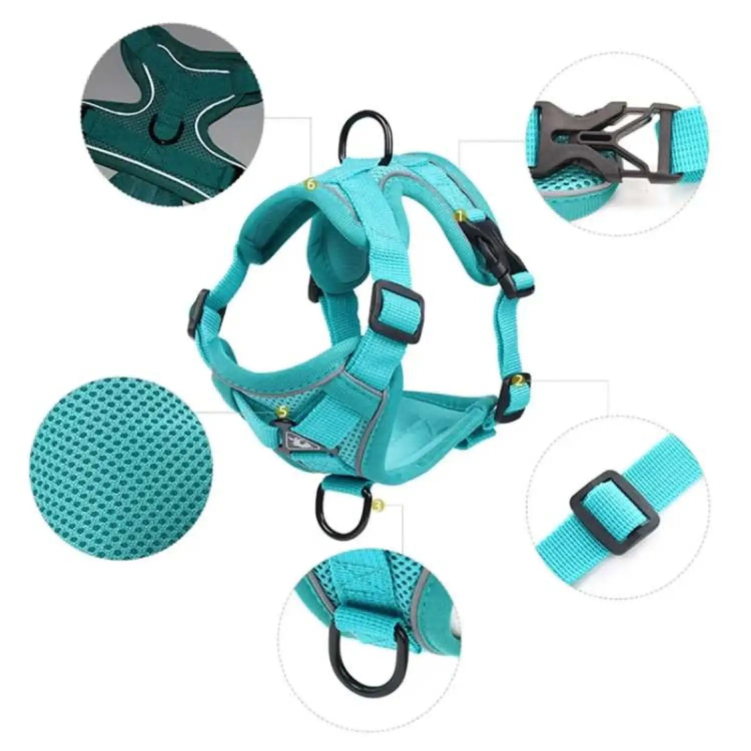 Breathable Cat Harness and Leash – Reflective Adjustable Pet Vest Set